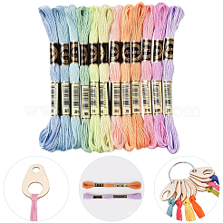 12 Strang 6-lagiges Polyester-Stickgarn&nbsp;OCOR-CY0002-75