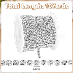 Catene a coppa in vetro con strass&nbsp;LCHA-WH0004-02A
