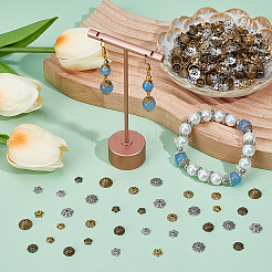 360 pièces 12 styles capuchons de perles en alliage de style tibétain&nbsp;TIBE-SC0002-35