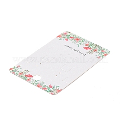 Carte da esposizione rettangolari per gioielli in carta floreale con foro per appendere&nbsp;CDIS-C004-08B