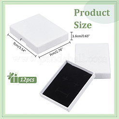 Rechteckige Schmuckset-Boxen aus Papppapier&nbsp;CON-WH0086-100C