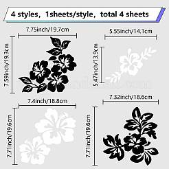 4 pièces 4 styles autocollants de voiture auto-adhésifs imperméables pour animaux de compagnie&nbsp;DIY-WH0308-225A-094
