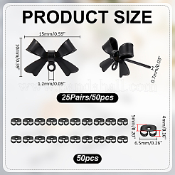 25 par de pendientes con lazo de acero inoxidable 304&nbsp;STAS-ME0003-34EB