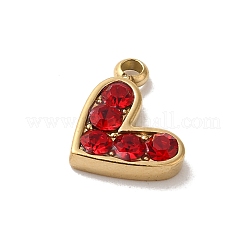 Goldfarbene Strass-Anhänger aus Edelstahl 304&nbsp;STAS-L025-005G-06