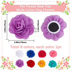 8 Stück 8 Farben Polyester Blumenornament Zubehör&nbsp;DIY-GF0010-64A