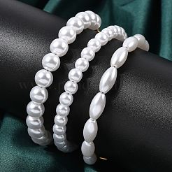Braccialetti di perle di plastica per le donne&nbsp;BJEW-L716-02G