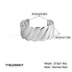 Élégants bracelets manchettes en acier inoxydable 304 pour femmes&nbsp;KR7820-2