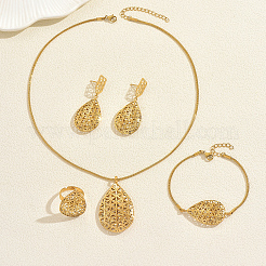Edelstahl-Sets mit hohlen Tropfen-Armbändern&nbsp;GO0087
