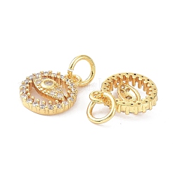 Latón charms de circonio cúbico&nbsp;ZIRC-C022-11G