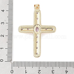 Echte 18 Karat vergoldete Messing Micro Pave Zirkonia Anhänger&nbsp;KK-A209-26G
