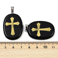 Natürlichen Obsidian Anhänger&nbsp;G-S392-01I