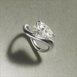 Fingerringe aus Messing mit Pavé-Fassung und einem einzelnen Zirkonia für Damen&nbsp;LS-ZK8046-4