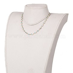 Bösen blick 304 edelstahl emaille link ketten armbänder & halsketten schmuck sets&nbsp;SJEW-JS01152