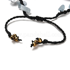 Bracelet de perles tressées en améthyste naturelle&nbsp;BJEW-B073-01B