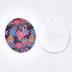 Gros pendentifs en bois imprimés&nbsp;WOOD-S050-11A-03