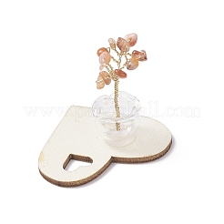 Éclats d'aventurine rouge naturelle décorations arbre de vie&nbsp;AJEW-JD00014-05