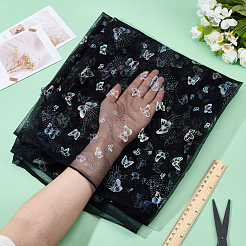 Nylonstoff mit Schmetterlingsmuster&nbsp;DIY-WH0678-91A
