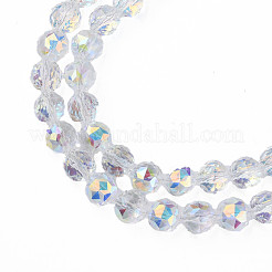 Galvanisieren transparente Glasperlen Stränge&nbsp;EGLA-N002-34A-C03