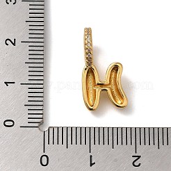 Pendentifs avec zircon cubiques à micro-pavés en laiton&nbsp;KK-K345-13H-G