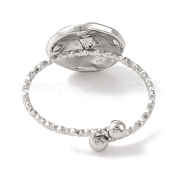 Anillo ajustable de acero inoxidable 304 para mujer.&nbsp;RJEW-F166-10P-02