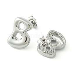 Pendientes de latón chapado en rack&nbsp;EJEW-S222-01P-B