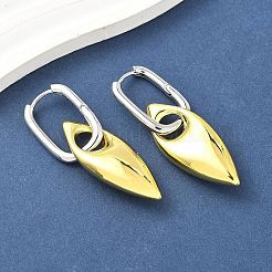 Boucles d'oreilles créoles en laiton oeil de cheval pour femme&nbsp;EJEW-U057-06D-03GP