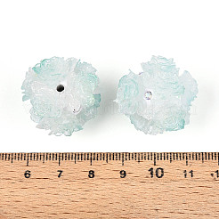 Cuentas de rhinestone de arcilla polimérica con rosas de resina en relieve&nbsp;RESI-T059-04D