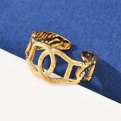 Anillos abiertos de acero inoxidable 304 para mujer&nbsp;LS-RJEW-H255-01G-01
