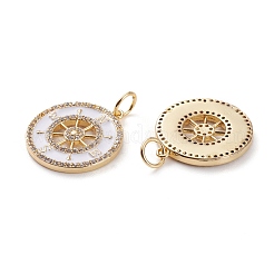 Pendenti in zirconi cubici trasparenti in micro pavè di ottone&nbsp;KK-C100-28G