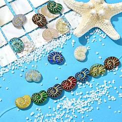 16pcs 16 Farben handgemachte Bunte Malerei-Perlen&nbsp;LAMP-CJ0002-82