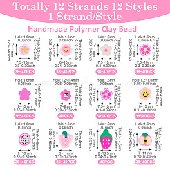 10 Strang 10 Stile handgemachte Polymer Clay Perlenstränge&nbsp;CLAY-TA0001-72B