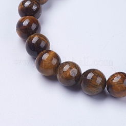Natürlichen Tigerauge Perlen Stretch-Armbänder&nbsp;BJEW-I253-10mm-27