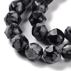 Naturschneeflocke Obsidian Perlen Stränge&nbsp;G-NH0021-A09-02