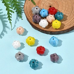 16pcs 8 Farben handgemachte Bunte Malerei-Perlen&nbsp;LAMP-FS0001-25
