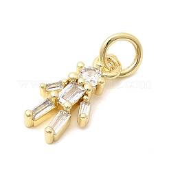 Ciondoli in ottone con pavé di zirconi chiari&nbsp;KK-G554-15G