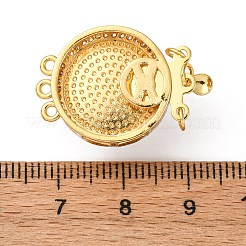 Messingmikropavé mit klaren Zirkonia-Kastenverschlüssen&nbsp;KK-D378-13G
