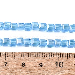 Abalorios de vidrio electroplate hebras&nbsp;EGLA-D018-4x4mm-41