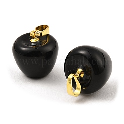 Dijes de manzana maestra de obsidiana natural&nbsp;G-Z022-02J-G