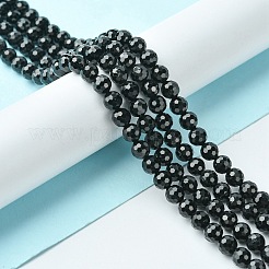 Naturali nera perle di tormalina fili&nbsp;G-F748-Y01-04