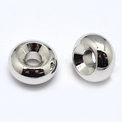 Perlas espaciadoras planas redondas planas de latón&nbsp;LS-KK-M085-11P-NR
