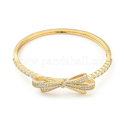 Bracelets à charnière en laiton avec nœud papillon pour femmes&nbsp;BJEW-Z062-01B