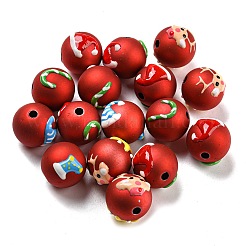 Undurchsichtige Acrylperlen zum Thema Weihnachten&nbsp;OACR-E025-03