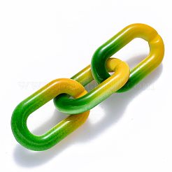 Anelli di collegamento in acrilico opaco bicolore&nbsp;OACR-S036-006B-M05