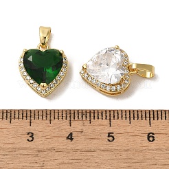 Colgante micropavé cubic zirconia de latón&nbsp;KK-R162-069G