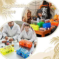 4 portaprovette da laboratorio in plastica a 4 colori&nbsp;AJEW-UN0005-58