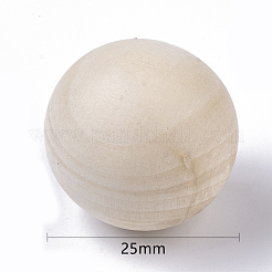 Runde Kugel aus Naturholz&nbsp;WOOD-T014-25mm