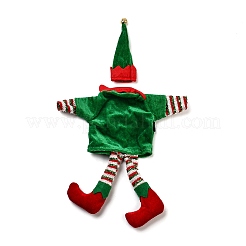 Weihnachtskleidung Filzstoff & Eisen Weinflaschenhülle Dekoration&nbsp;LS-DJEW-K027-02B