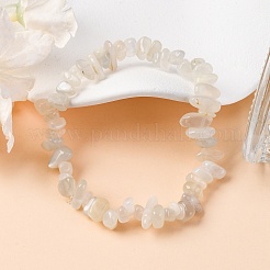 Natürlichen weißen Mondstein Stretch-Armbänder&nbsp;X-BJEW-JB03681-09