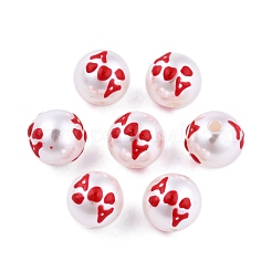 Perles d'imitation de perle en plastique ABS opaque d'Halloween&nbsp;KY-G020-01M