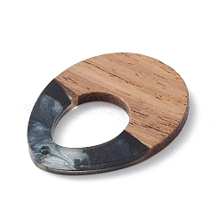 Colgantes de resina perlada y madera de nogal&nbsp;WOOD-C016-01E